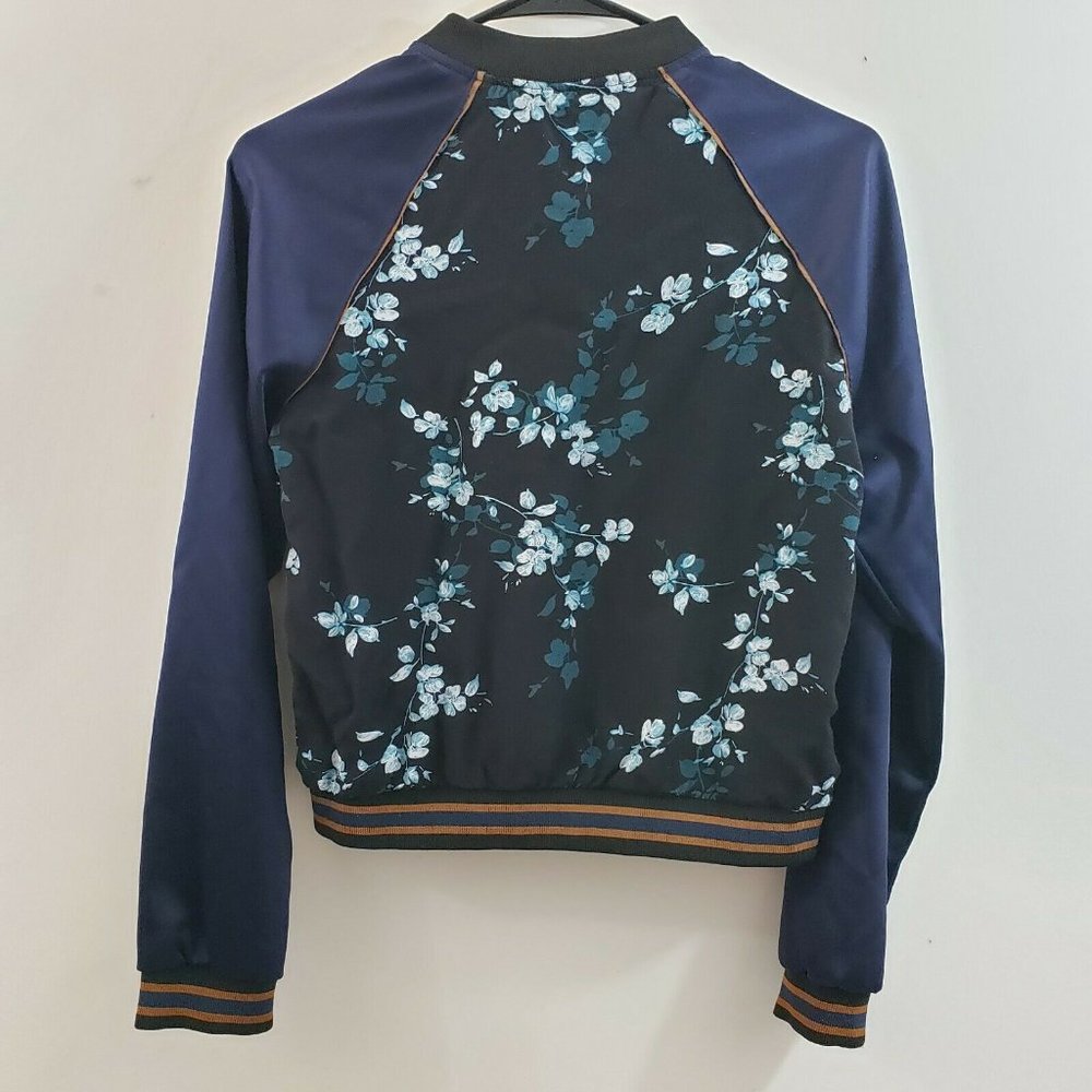 Aeropostale Kids Jacket Small Blue Green Floral - Picture 3 of 7